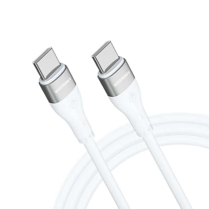 Kabel Wozinsky WSTCC1 USB-C / USB-C PD 65W 1 m - biały - obrazek 4