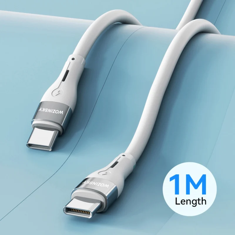 Kabel Wozinsky WSTCC1 USB-C / USB-C PD 65W 1 m - biały - obrazek 6