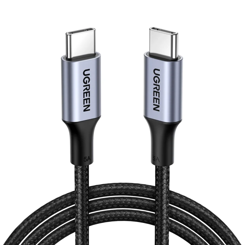 Kabel Ugreen US316 USB-C / USB-C 480Mb/s 5A 0.5m - szary - obrazek 3