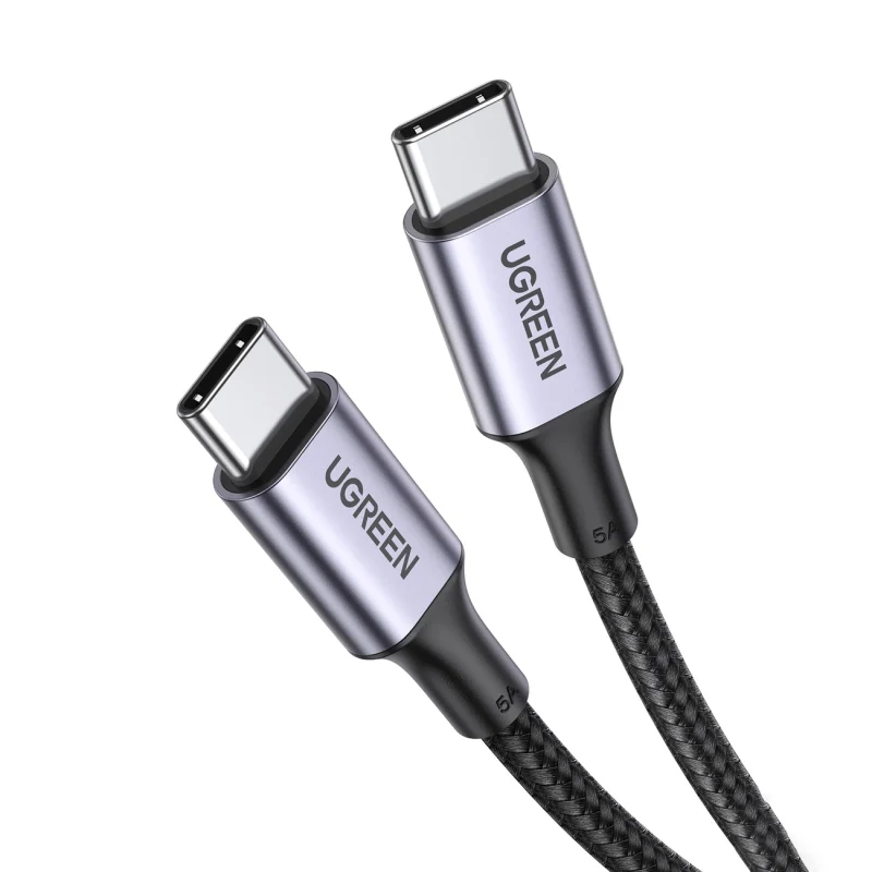 Kabel Ugreen US316 USB-C / USB-C 480Mb/s 5A 0.5m - szary - obrazek 2