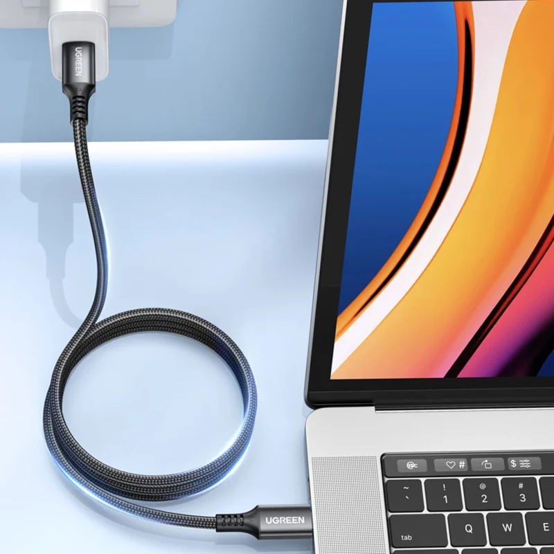 Kabel Ugreen US555 100W USB-C / USB-C PD 3 m - szary - obrazek 2