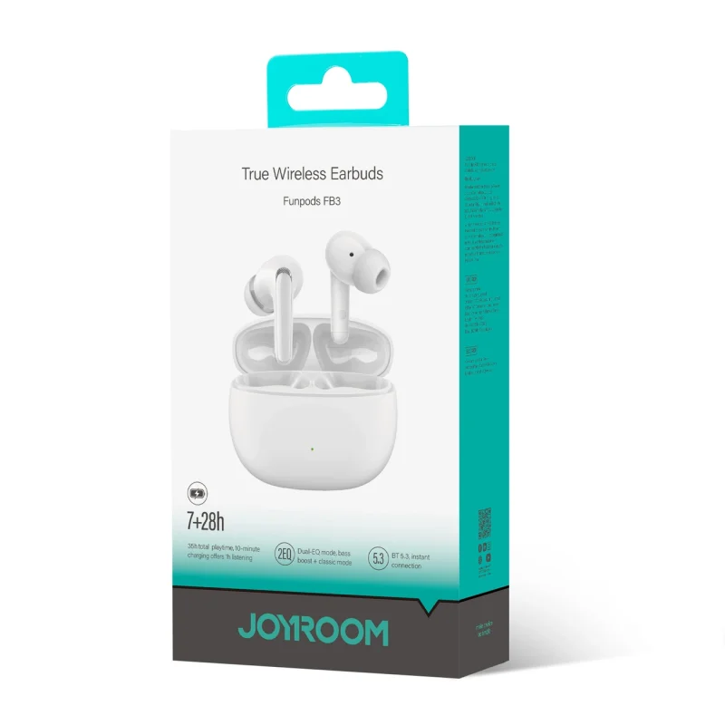 Słuchawki bezprzewodowe TWS Joyroom Funpods Series JR-FB3 Bluetooth 5.3 - białe - obrazek 7