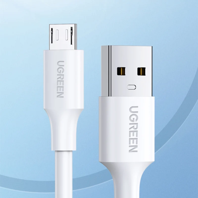 Kabel Ugreen US289 60139 micro USB / USB-A 0.25m - biały - obrazek 2