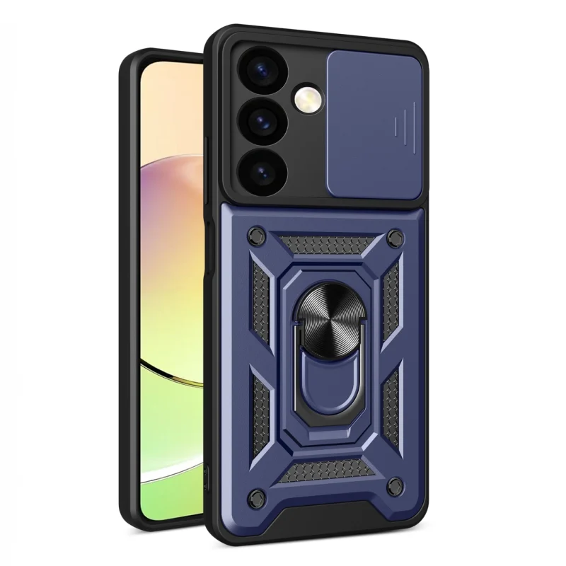 Etui Hybrid Armor Camshield do Samsung Galaxy A05s pancerne z osłoną na aparat - niebieskie