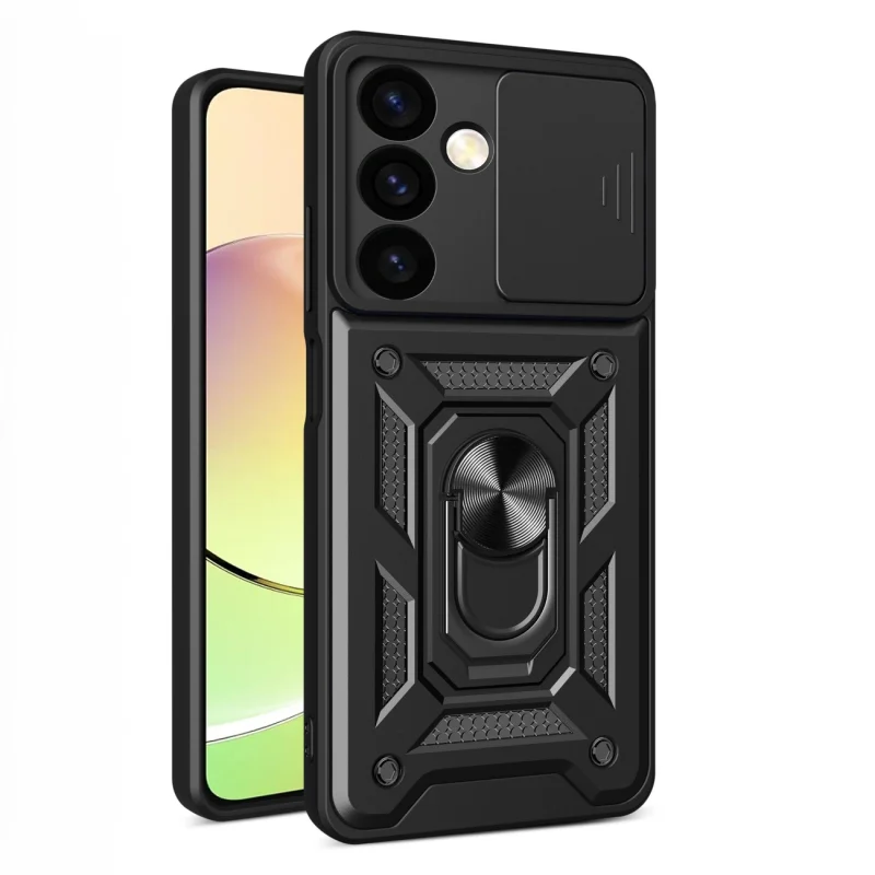 Etui Hybrid Armor Camshield do Samsung Galaxy A25 pancerne z osłoną na aparat - czarne