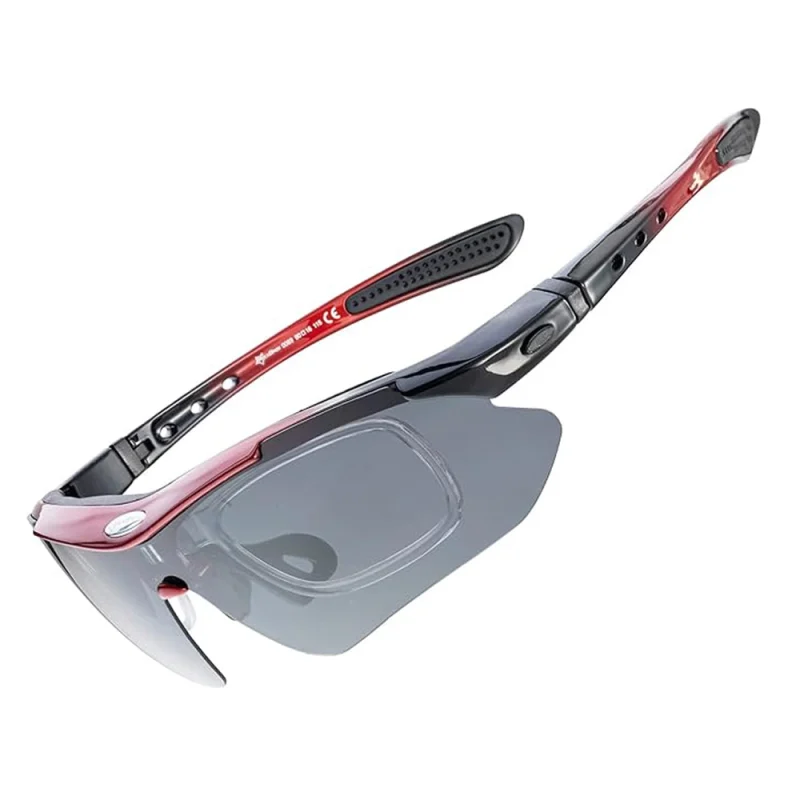 Okulary rowerowe Rockbros 10141 fotochromowe UV400 - czerwone - obrazek 2