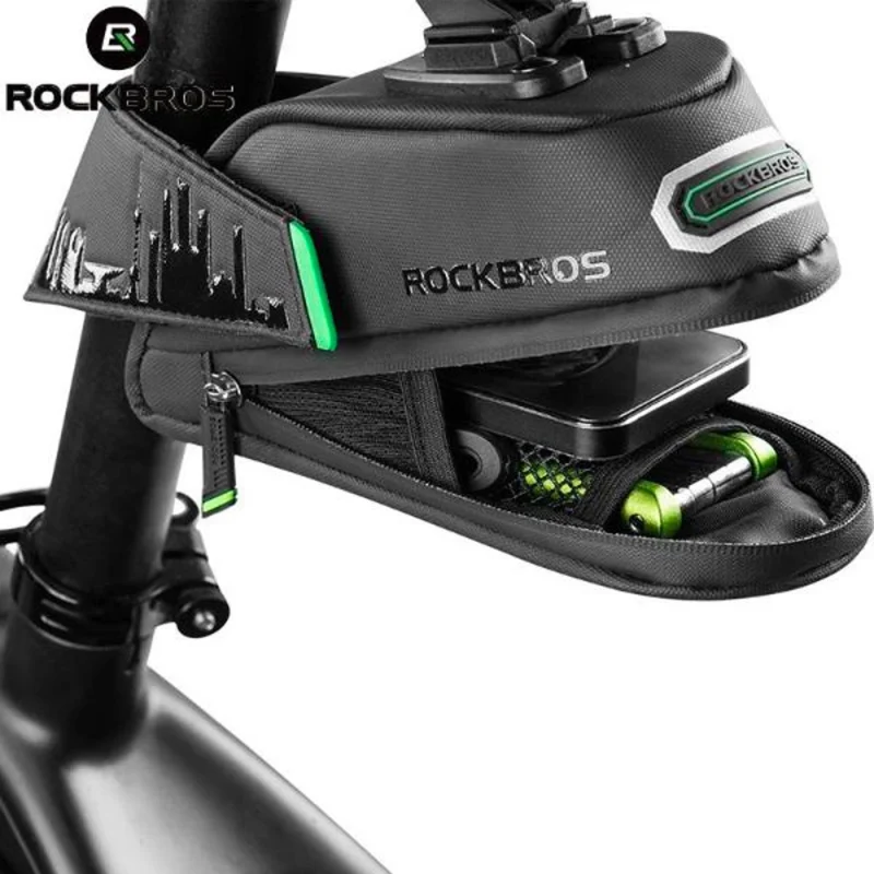 Torba rowerowa Rockbros C27-1 pod siodełko - czarna - obrazek 7