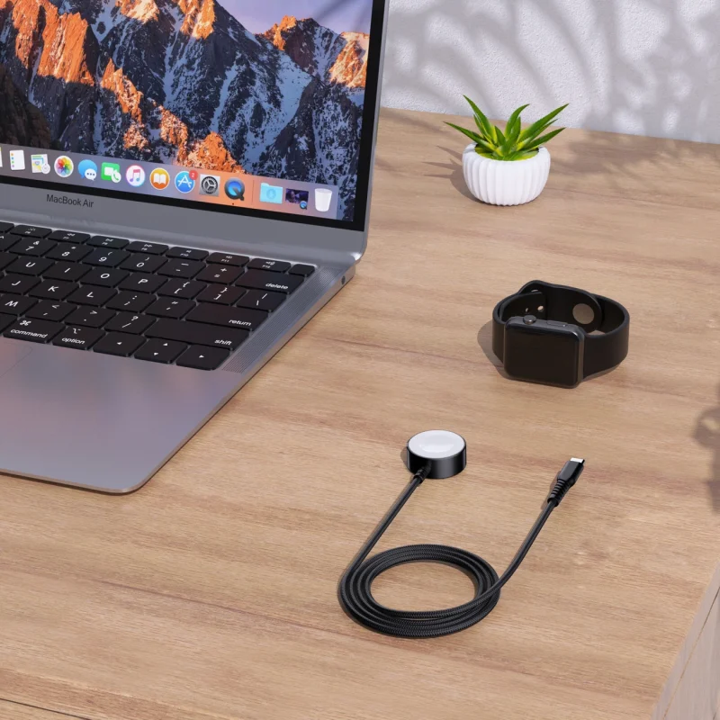 Ładowarka bezprzewodowa Choetech T319 MFI o mocy 5W, do Apple Watch + kabel USB-C - czarna - obrazek 10