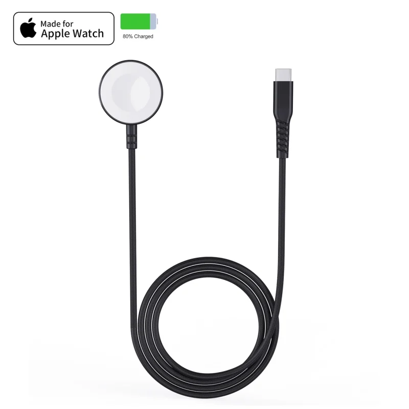 Ładowarka bezprzewodowa Choetech T319 MFI o mocy 5W, do Apple Watch + kabel USB-C - czarna - obrazek 13