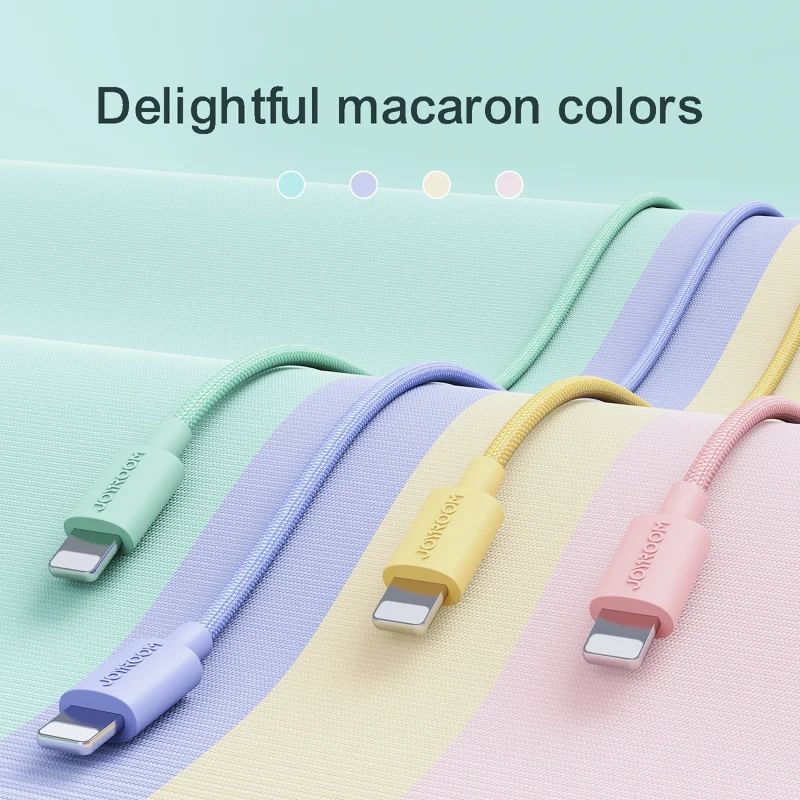 Kabel Joyroom Colorful Data Cable S-2030M13 USB-A / Lightning 2.4A 2m - różowy - obrazek 2