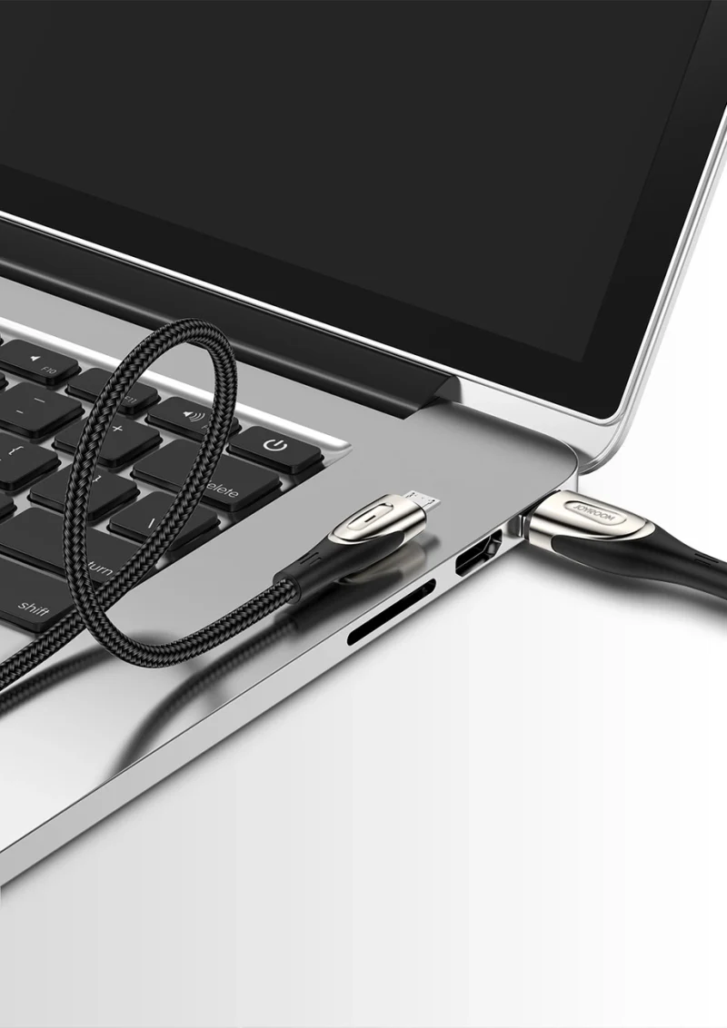 Kabel Joyroom Sharp Series S-M411 USB-A / micro USB 3A 2m ze wskaźnikiem ładowania - czarny - obrazek 14