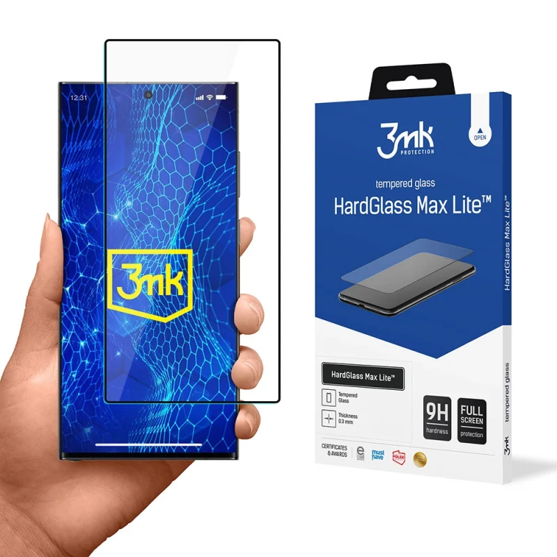 Szkło 9H 3mk HardGlass Max Lite™ na Samsung Galaxy S24 Ultra