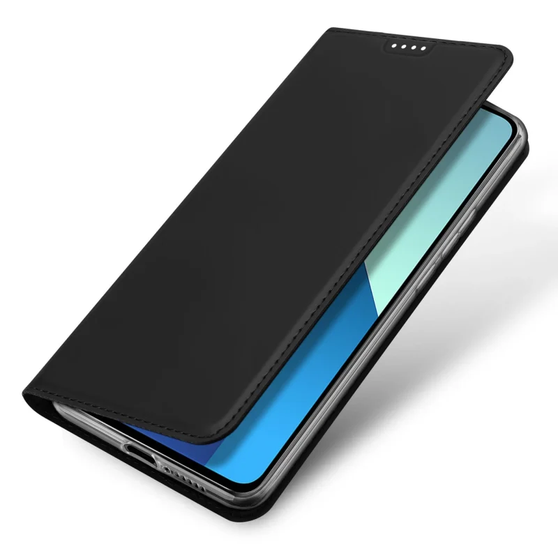 Etui Dux Ducis Skin Pro z klapką i miejscem na kartę na Xiaomi Redmi Note 13 4G - czarne - obrazek 4