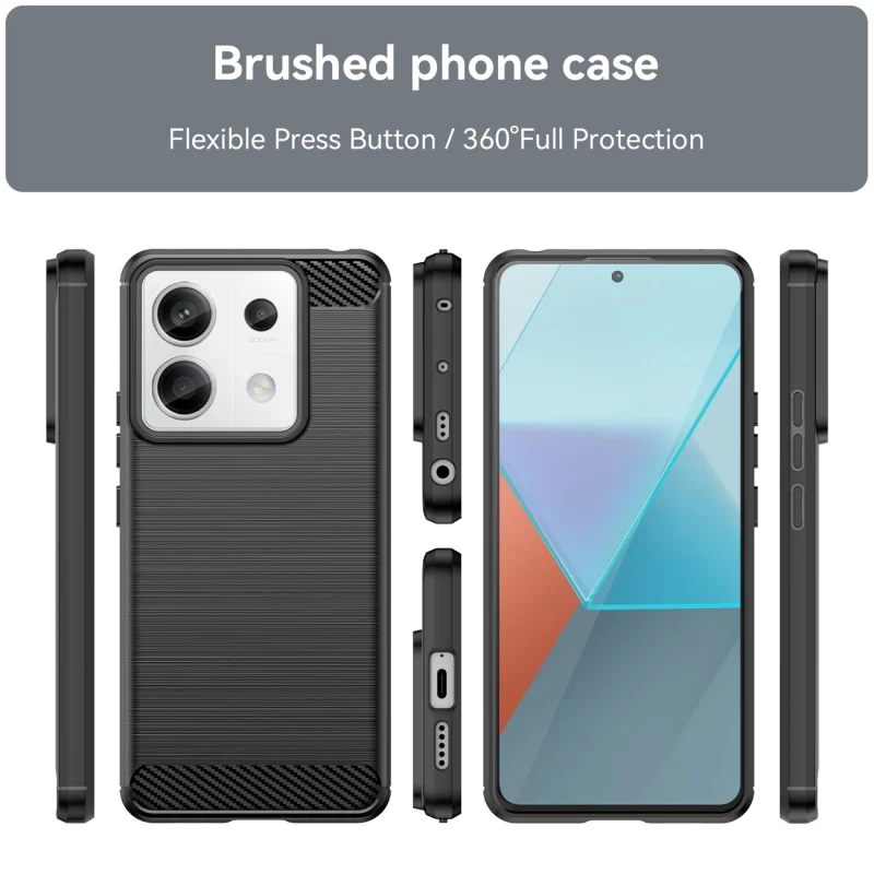 Etui Carbon Case do Xiaomi Redmi Note 13 Pro+ - czarne - obrazek 2