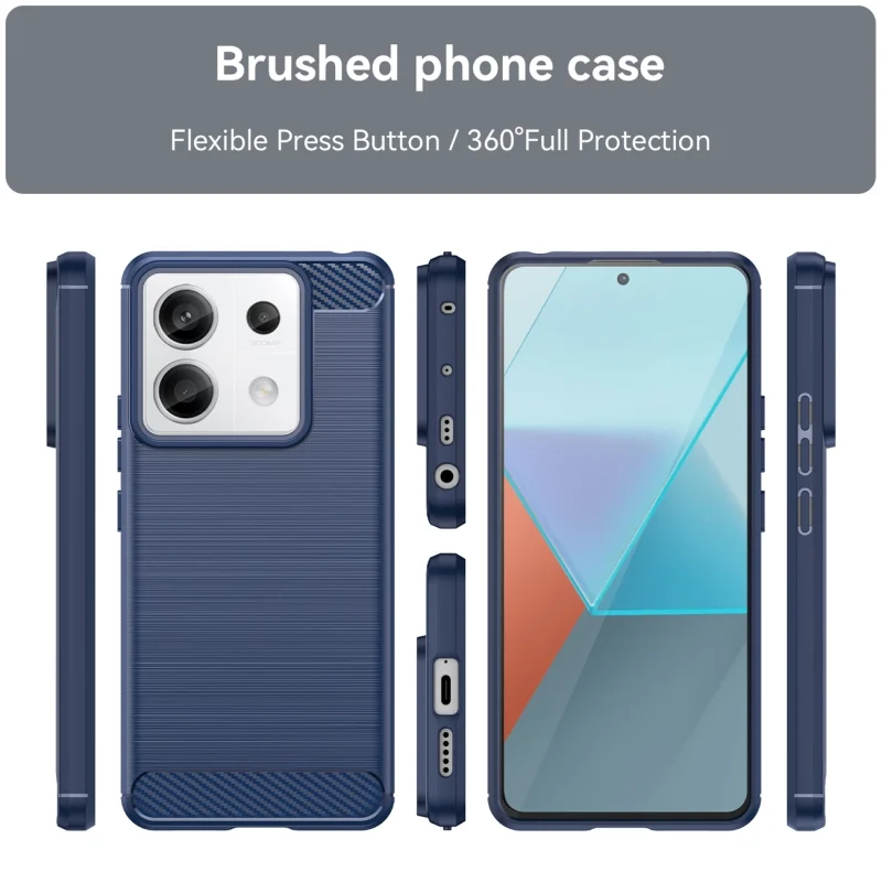 Etui Carbon Case do Xiaomi Redmi Note 13 Pro+ - niebieskie - obrazek 2