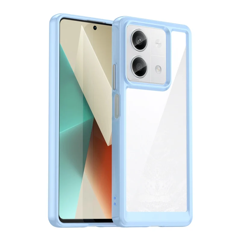 Etui Outer Space Case z żelową ramką do Xiaomi Redmi Note 13 Pro - niebieskie