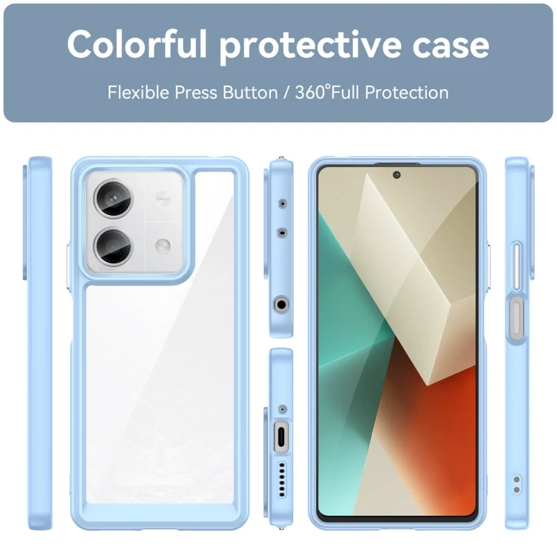 Etui Outer Space Case z żelową ramką do Xiaomi Redmi Note 13 Pro - niebieskie - obrazek 2