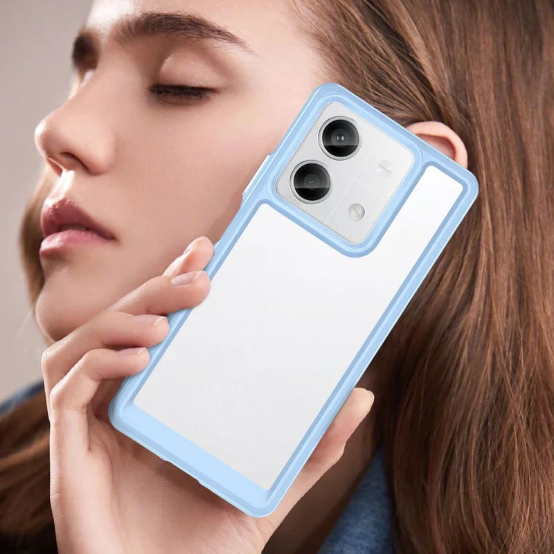 Etui Outer Space Case z żelową ramką do Xiaomi Redmi Note 13 Pro - niebieskie - obrazek 7