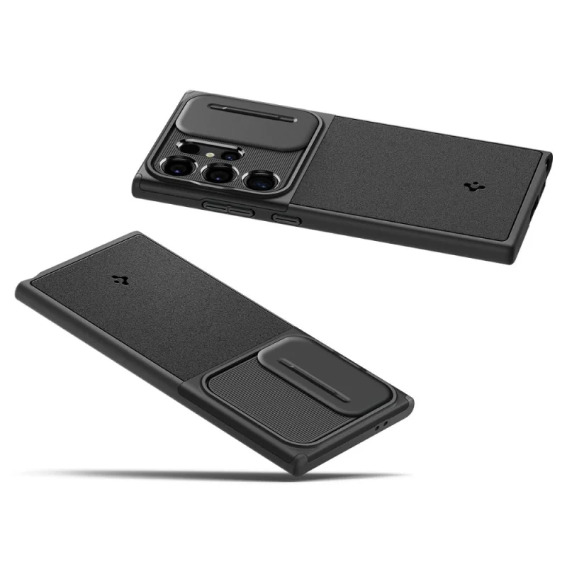 Etui Spigen Optik Armor na Samsung Galaxy S24 Ultra - czarne - obrazek 6