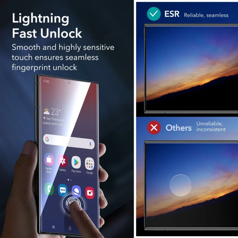 Szkło hartowane ESR Protector na Samsung Galaxy S24 Ultra - 2 szt. - obrazek 3