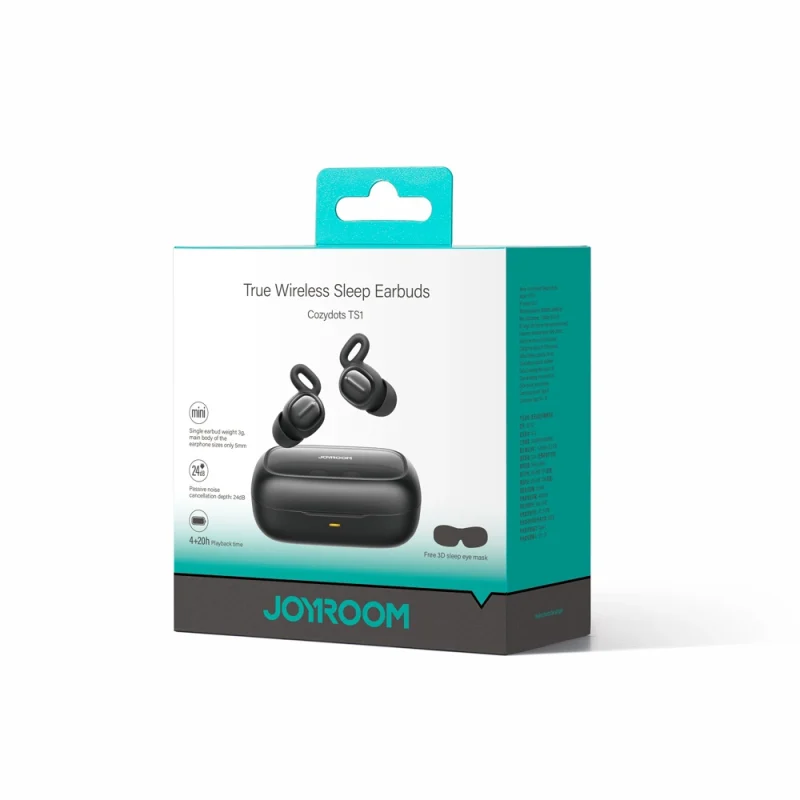 Słuchawki bezprzewodowe TWS Joyroom JR-TS1 Cozydots Series z Bluetooth 5.3, tłumieniem hałasu - czarne - obrazek 6