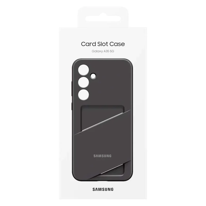 Etui Samsung Card Slot Case EF-OA356TBEGWW z kieszenią na karty do Samsung Galaxy A35 - czarne - obrazek 4