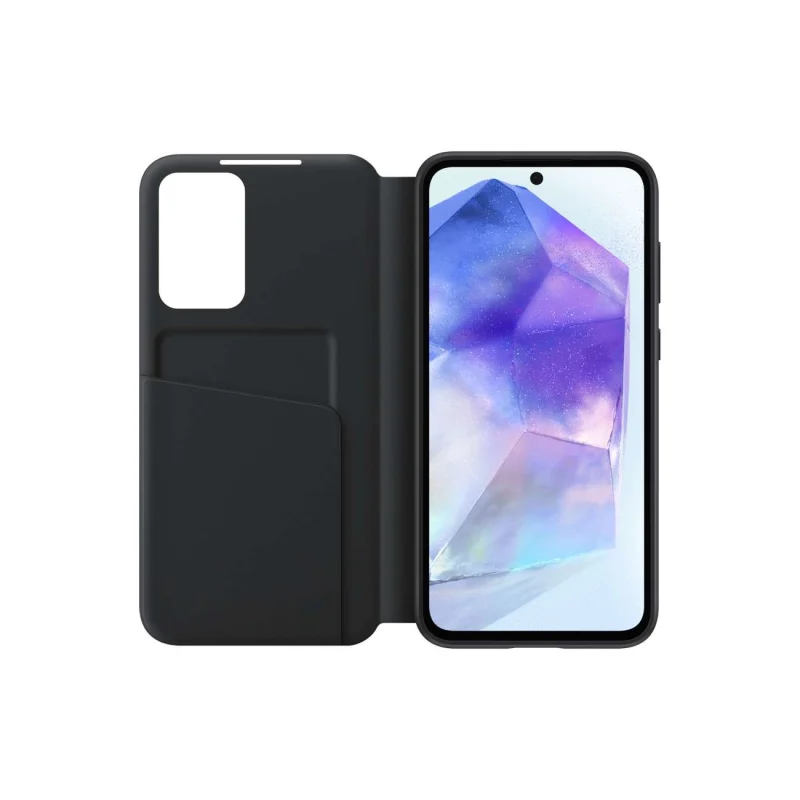 Etui Samsung Smart View Wallet EF-ZA556CBEGWW z klapką do Samsung Galaxy A55 - czarne - obrazek 3