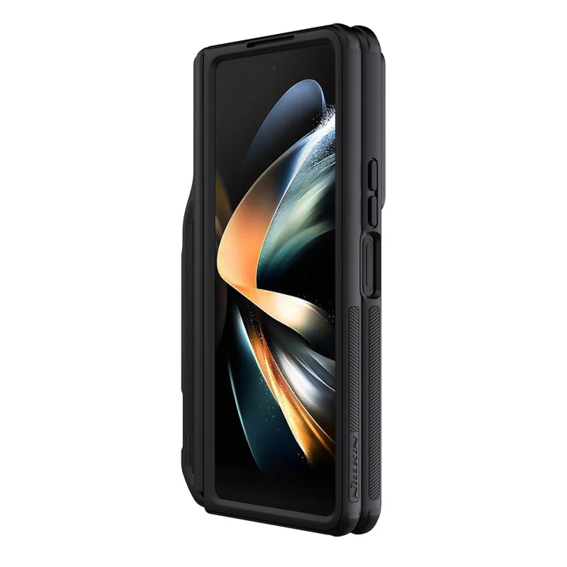 Etui Nillkin CamShield Fold Case na Samsung Galaxy Z Fold 5 z dodatkowym uchwytem na rysik - czarne - obrazek 4