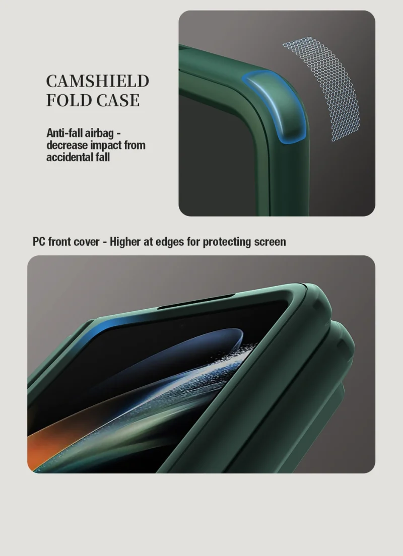 Etui Nillkin CamShield Fold Case na Samsung Galaxy Z Fold 5 z dodatkowym uchwytem na rysik - czarne - obrazek 8