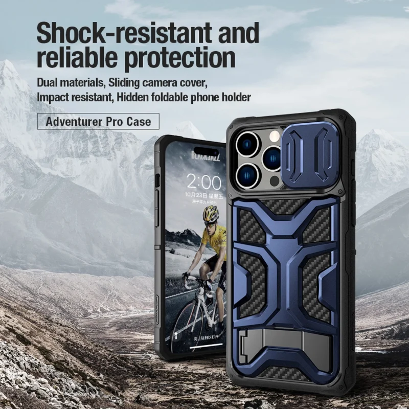 Etui Nillkin Adventurer Pro Case na iPhone 14 Pro - czarne - obrazek 5