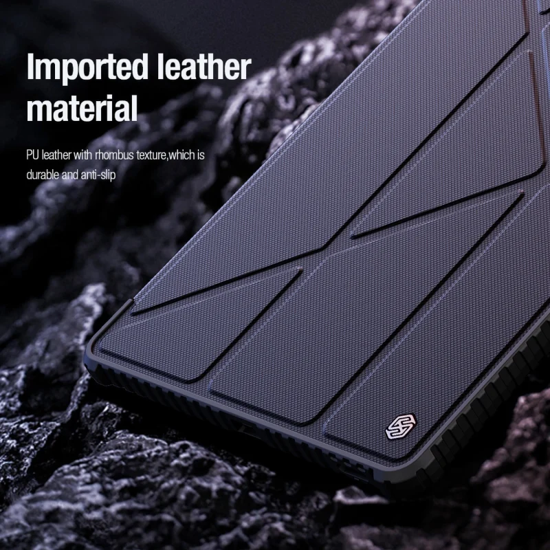 Etui Nillkin Bumper Leather Case Pro na Samsung Galaxy Tab S9 FE+ - czarne - obrazek 15