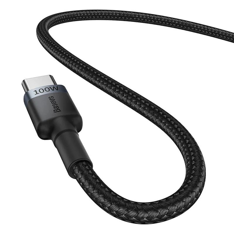 Kabel Baseus Cafule USB-C / USB-C 100W 2 m - czerwono-czarny i czarno-szary (2 szt.) - obrazek 4