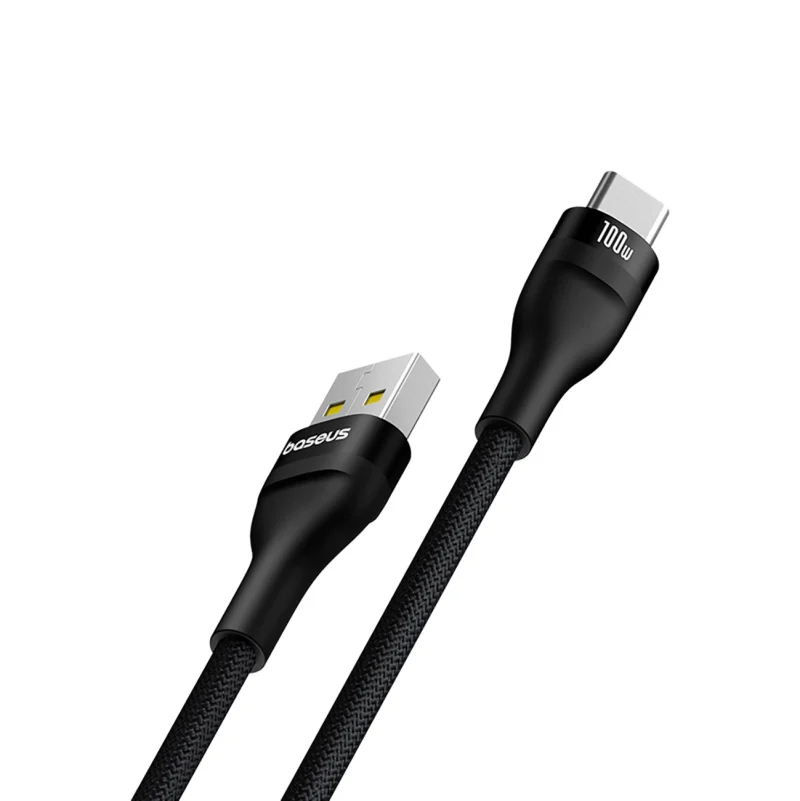 Kabel Baseus Flash 2 USB-A / USB-C 100W 2 m - czarny - obrazek 2