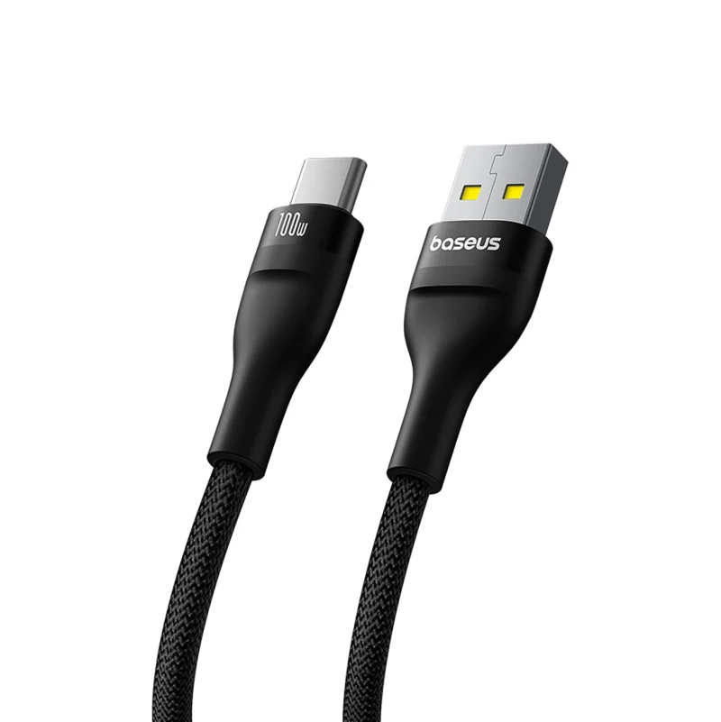 Kabel Baseus Flash 2 USB-A / USB-C 100W 2 m - czarny - obrazek 3