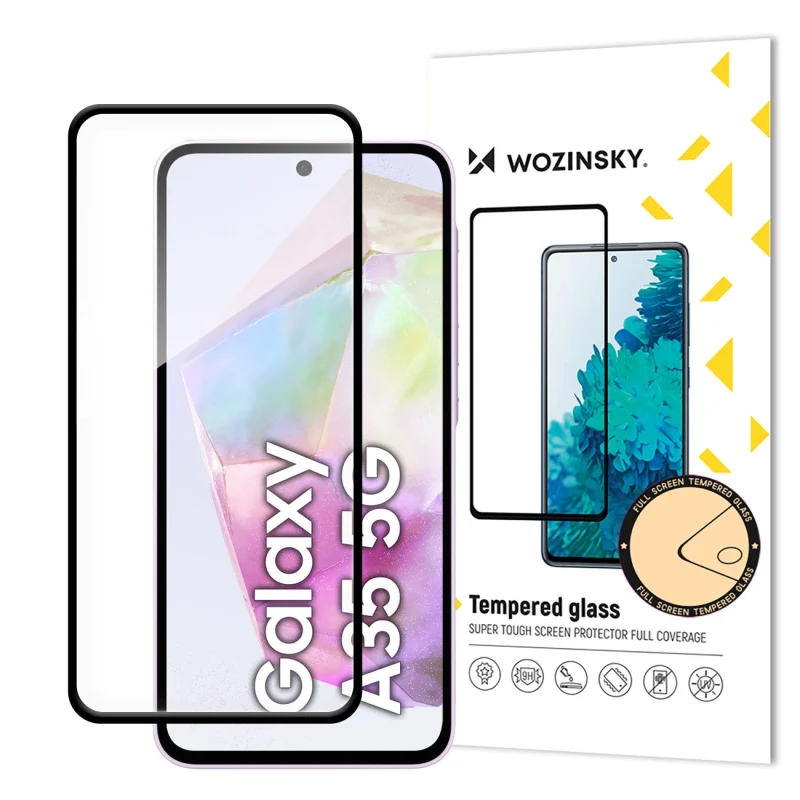 Szkło hartowane Wozinsky Full Glue Tempered Glass na Samsung Galaxy A35 z czarną ramką