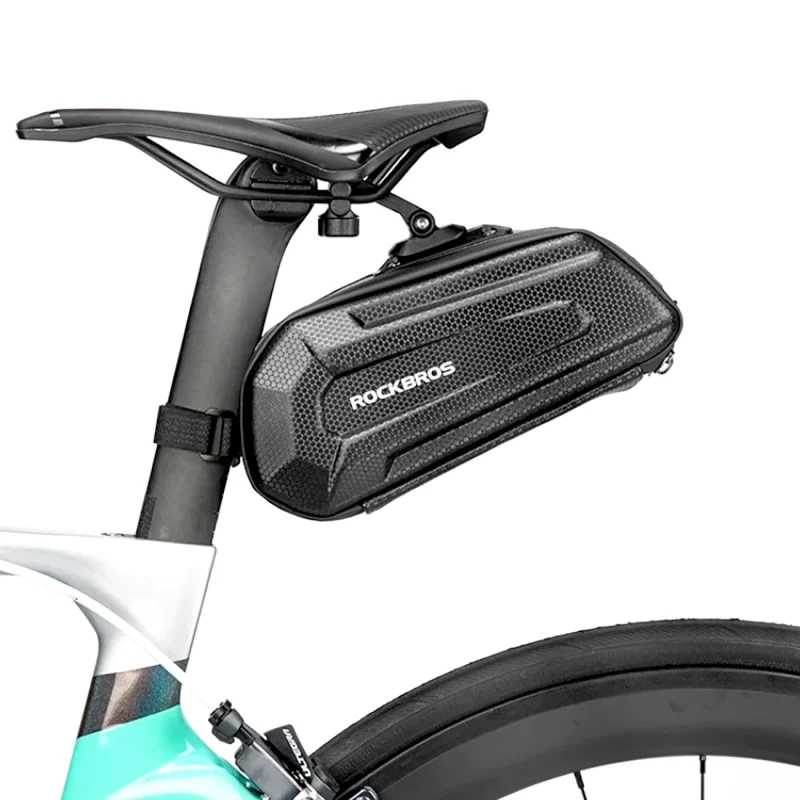 Torba Rockbros B69 rowerowa podsiodłowa 1.8l z systemem łatwego zwalniania - czarna - obrazek 4