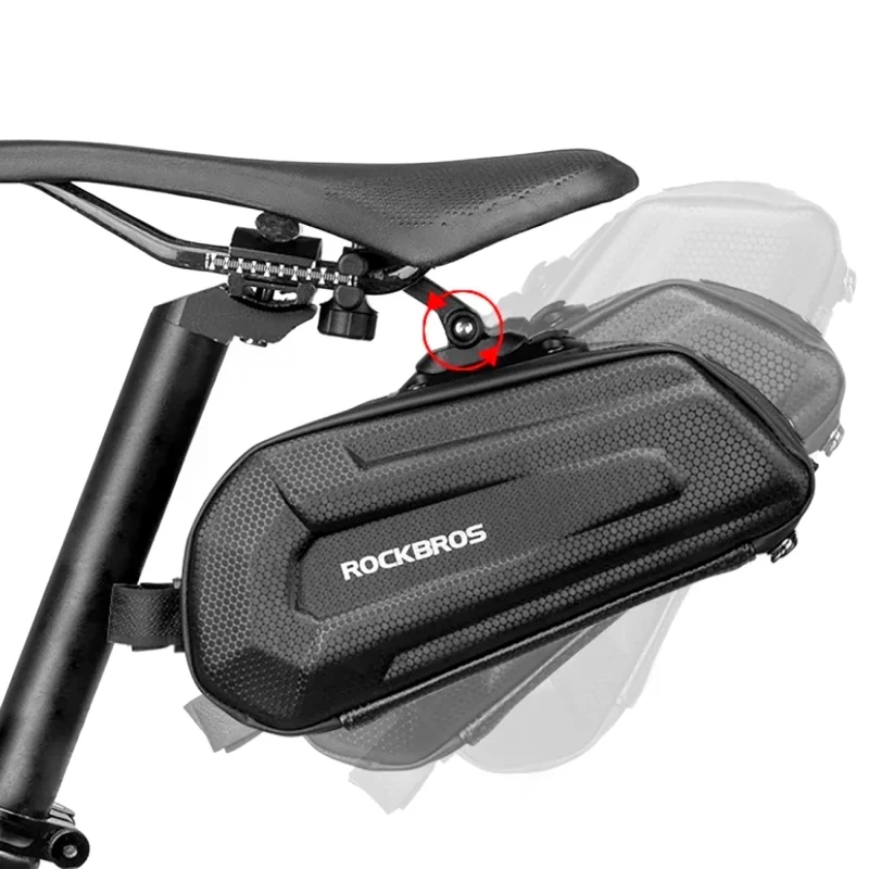 Torba Rockbros B69 rowerowa podsiodłowa 1.8l z systemem łatwego zwalniania - czarna - obrazek 6