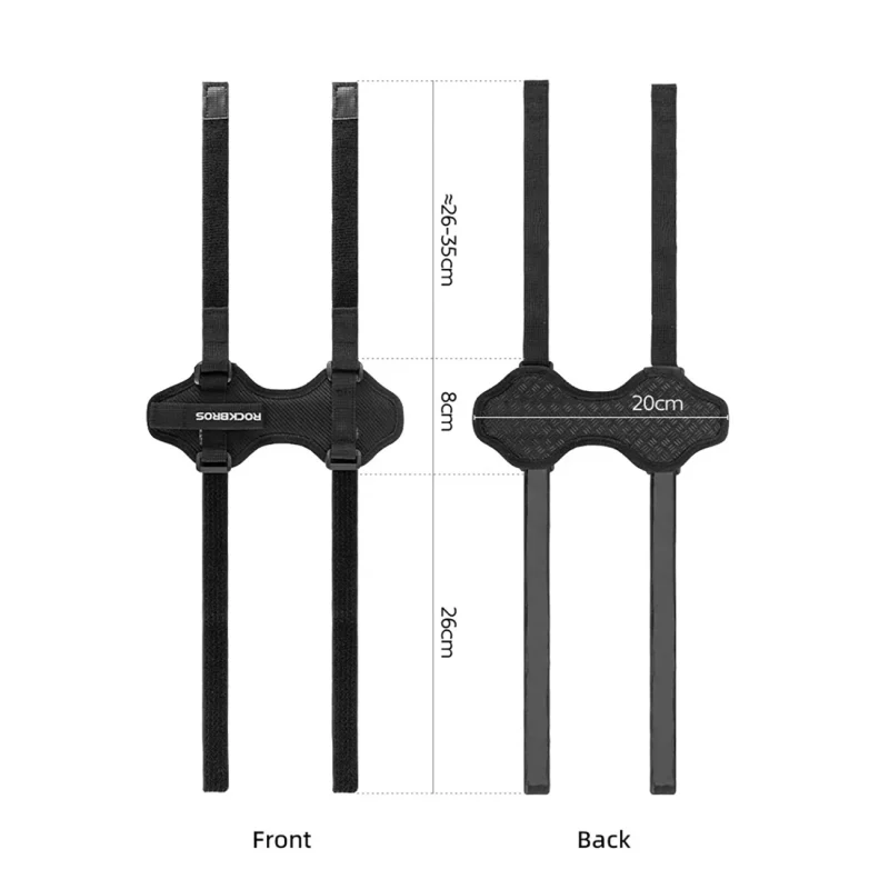 Pasek rowerowy z rzepem Rockbros 50210064001 na głośnik Bluetooth lub bidon - czarny - obrazek 2