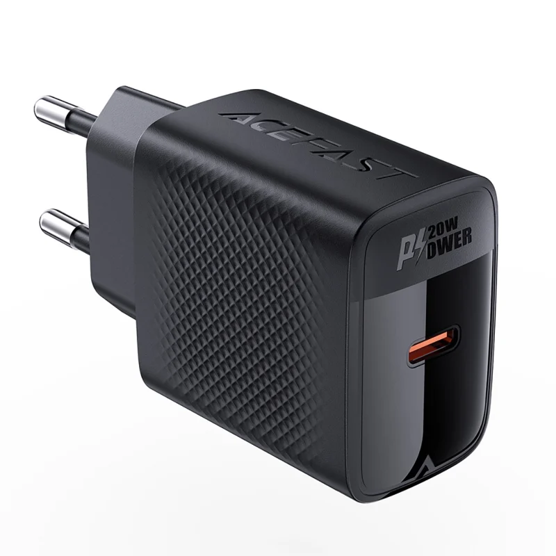 Ładowarka Acefast A82 sieciowa GaN USB-C PD 20W - czarna - obrazek 3