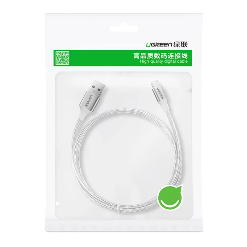 Kabel Ugreen US288 60130 USB-A / USB-C QC 3.0 3A 0.5m - biały - obrazek 12