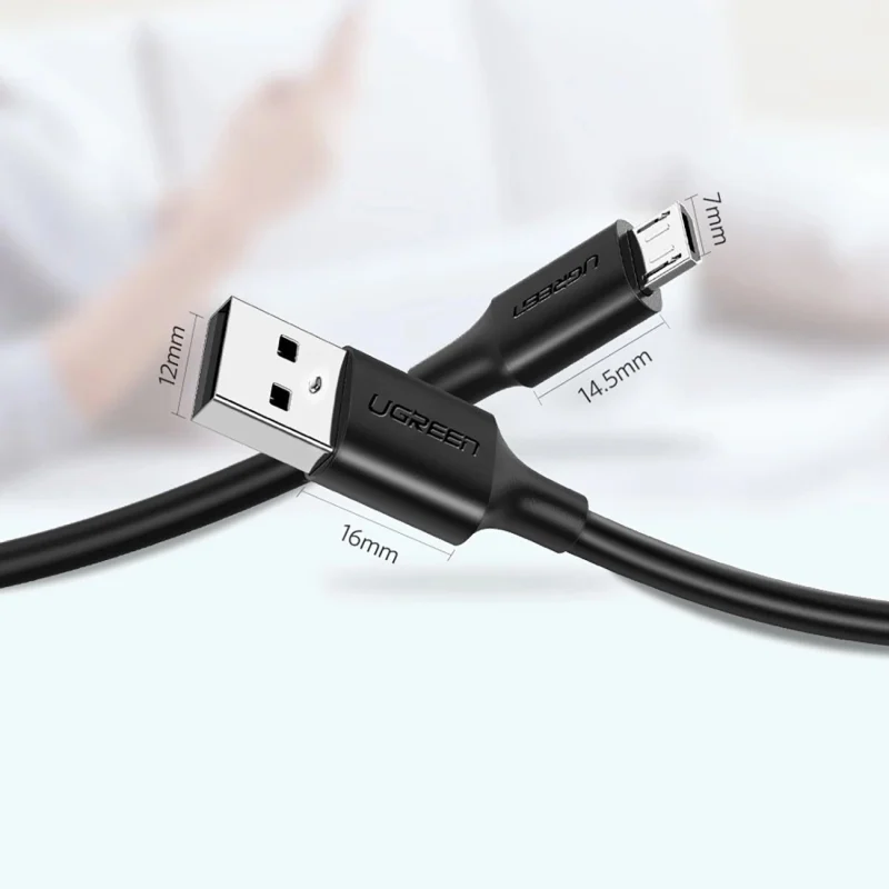 Kabel Ugreen US289 60134 micro USB / USB-A 0.25m - czarny - obrazek 11