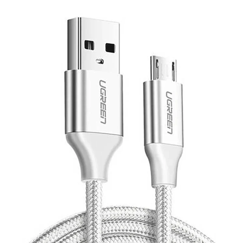 Kabel Ugreen US290 60151 USB-A / micro USB 2.4A 1m - biały