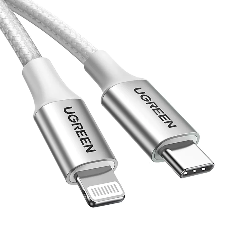 Kabel Ugreen US304 70523 USB-C / Lightning MFi 1m - srebrny