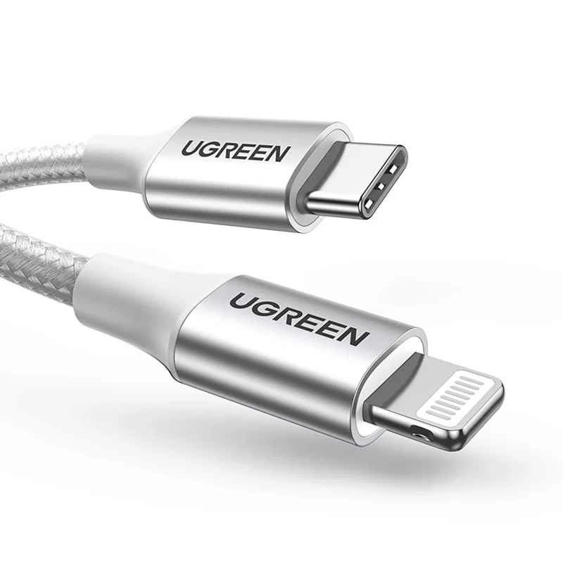 Kabel Ugreen US304 70523 USB-C / Lightning MFi 1m - srebrny - obrazek 2