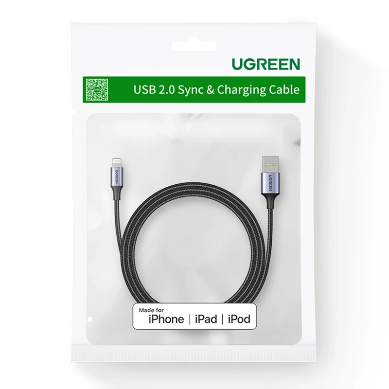 Kabel Ugreen US199 60158 USB-A / Lightning MFi 2m - czarny - obrazek 11