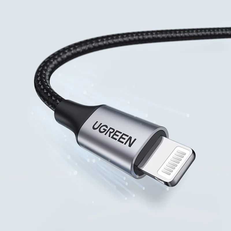 Kabel Ugreen US199 60158 USB-A / Lightning MFi 2m - czarny - obrazek 6