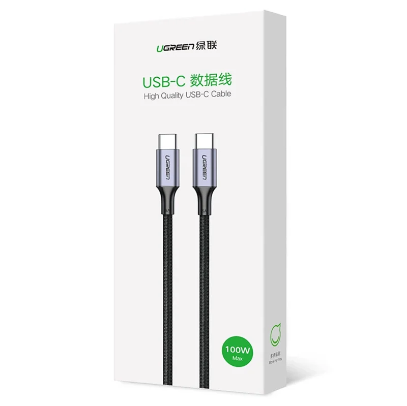 Kabel Ugreen US316 70428 USB-C - USB-C PD QC FCP 100W 5A 480Mb/s 1.5m - szary - obrazek 2