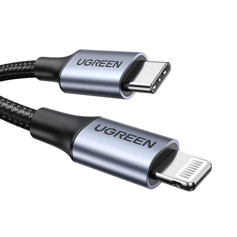 Kabel Ugreen US304 60760 Lightning - USB-C 2.0 MFi 1.5 m - szary - obrazek 2