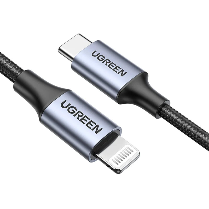 Kabel Ugreen US304 60760 Lightning - USB-C 2.0 MFi 1.5 m - szary - obrazek 3