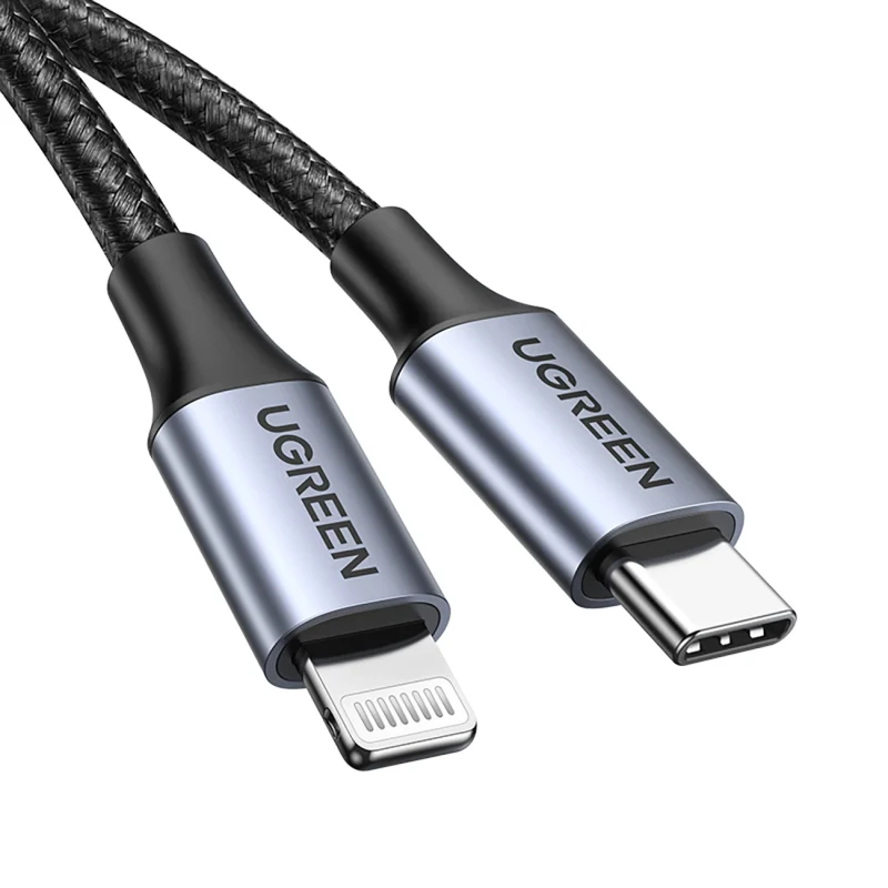 Kabel Ugreen US304 60760 Lightning - USB-C 2.0 MFi 1.5 m - szary - obrazek 4